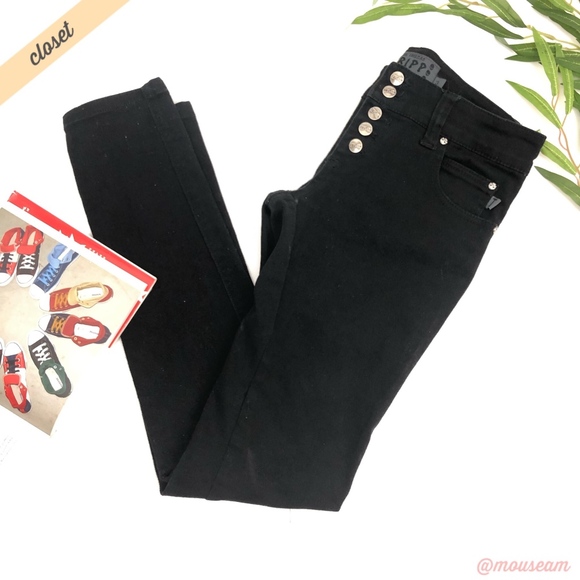 Tripp nyc Denim - [Tripp NYC] Black Skinny Button Fly Jeans